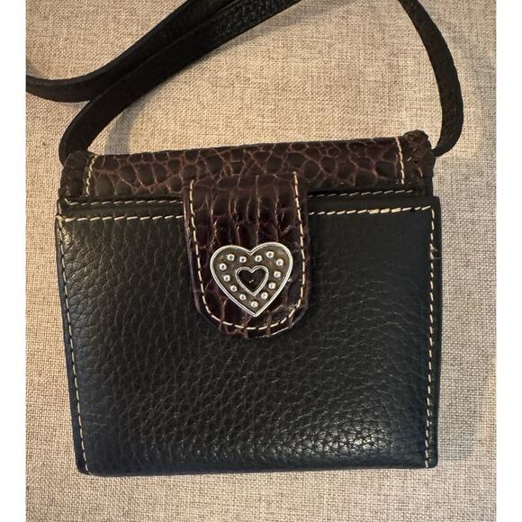 Brighton Leather Heart Wallet Organizer Crossbody Bag - Picture 10 of 10